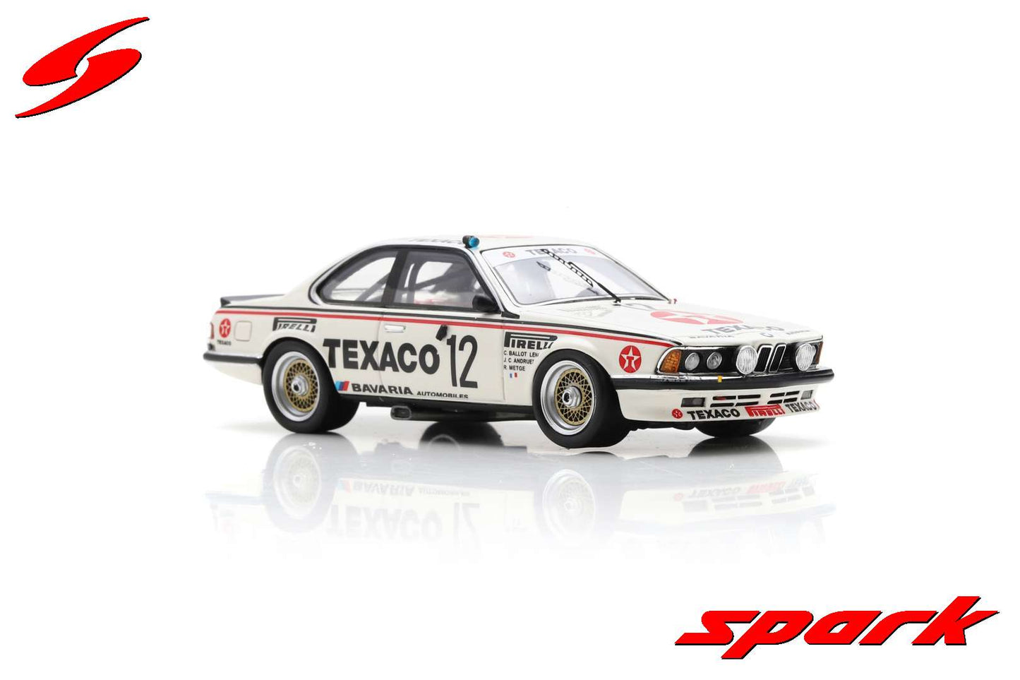 Spark 1:43 BMW 635 Csi No.12 Bavaria Automobiles 24H Spa 1985 C.Ballot Lena - R.Metge - J.C.Andruet SB661