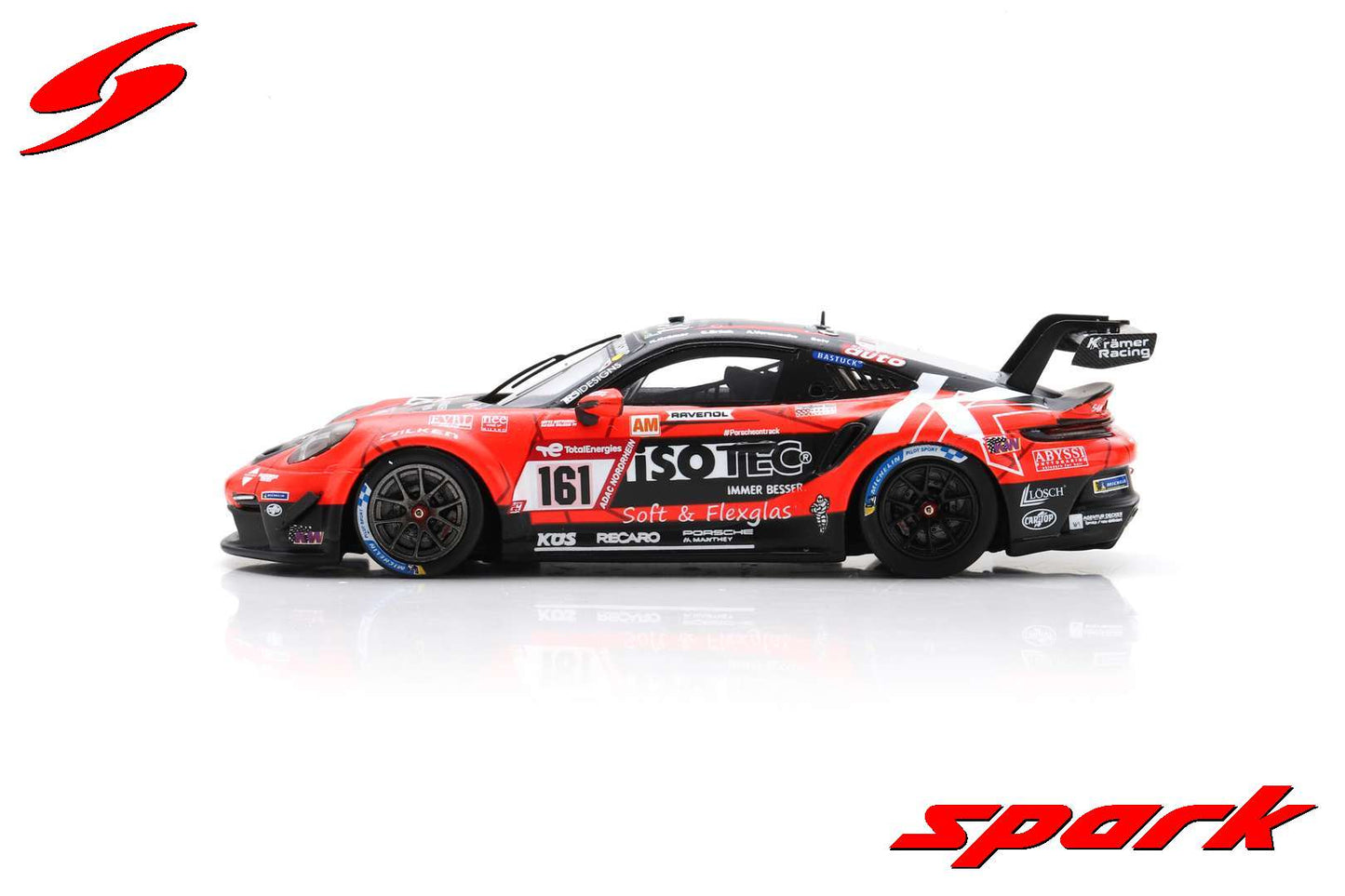 Spark 1:43 Porsche 911 GT3 CUP (992) No.161 KKramer Racing Winner Cup 2 class 24H Nürburgring 2023 K.Kramer - C.Bruck - A.Veremenko - SELV SG909