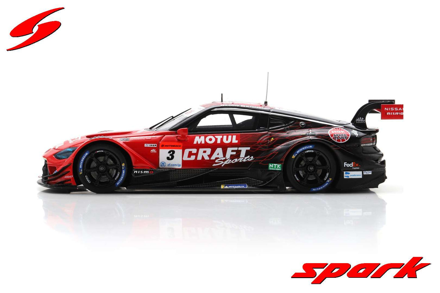 Spark 1:43 CRAFTSPORTS MOTUL Z No.3 NDDP RACING Nissan Z GT500 SUPER GT 2022 Katsumasa Chiyo - Mitsunori Takaboshi SGT022