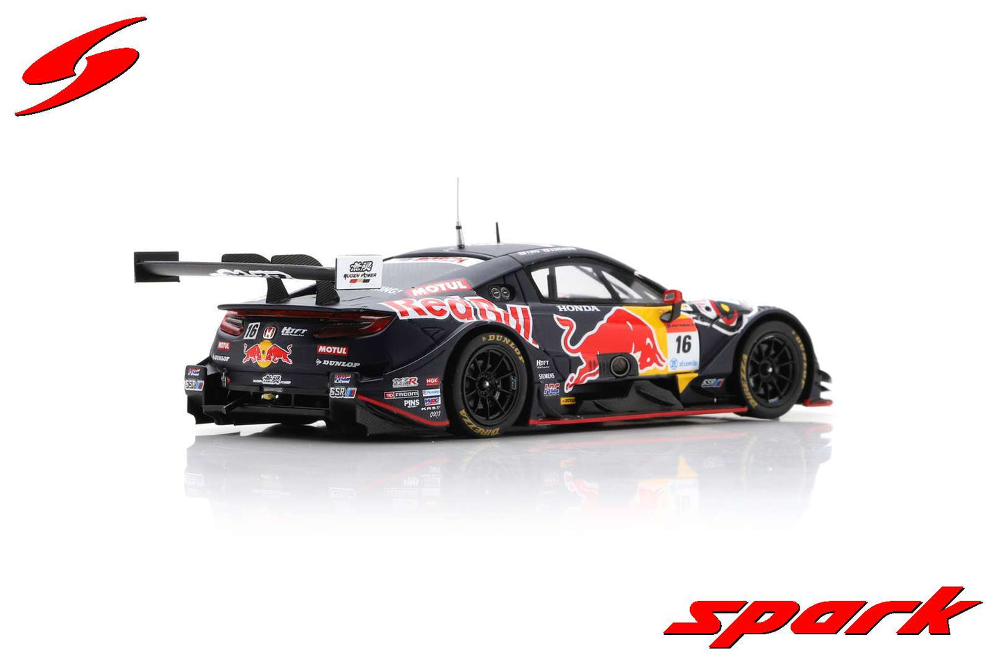 Spark 1:43 Red Bull MOTUL MUGEN Honda NSX-GT No.16 TEAM Red Bull MUGEN GT500 SUPER GT 2022 Ukyo Sasahara - Toshiki Oyu SGT025