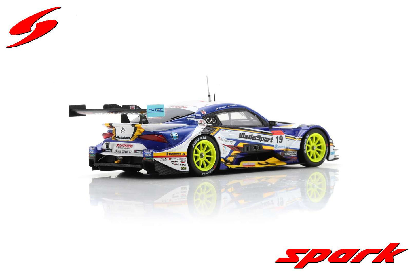 Spark 1:43 WedsSport ADVAN Toyota GR Supra No.19 TGR TEAM WedsSport BANDOH GT500 SUPER GT 2022 Yuji Kunimoto - Sena Sakaguchi SGT027