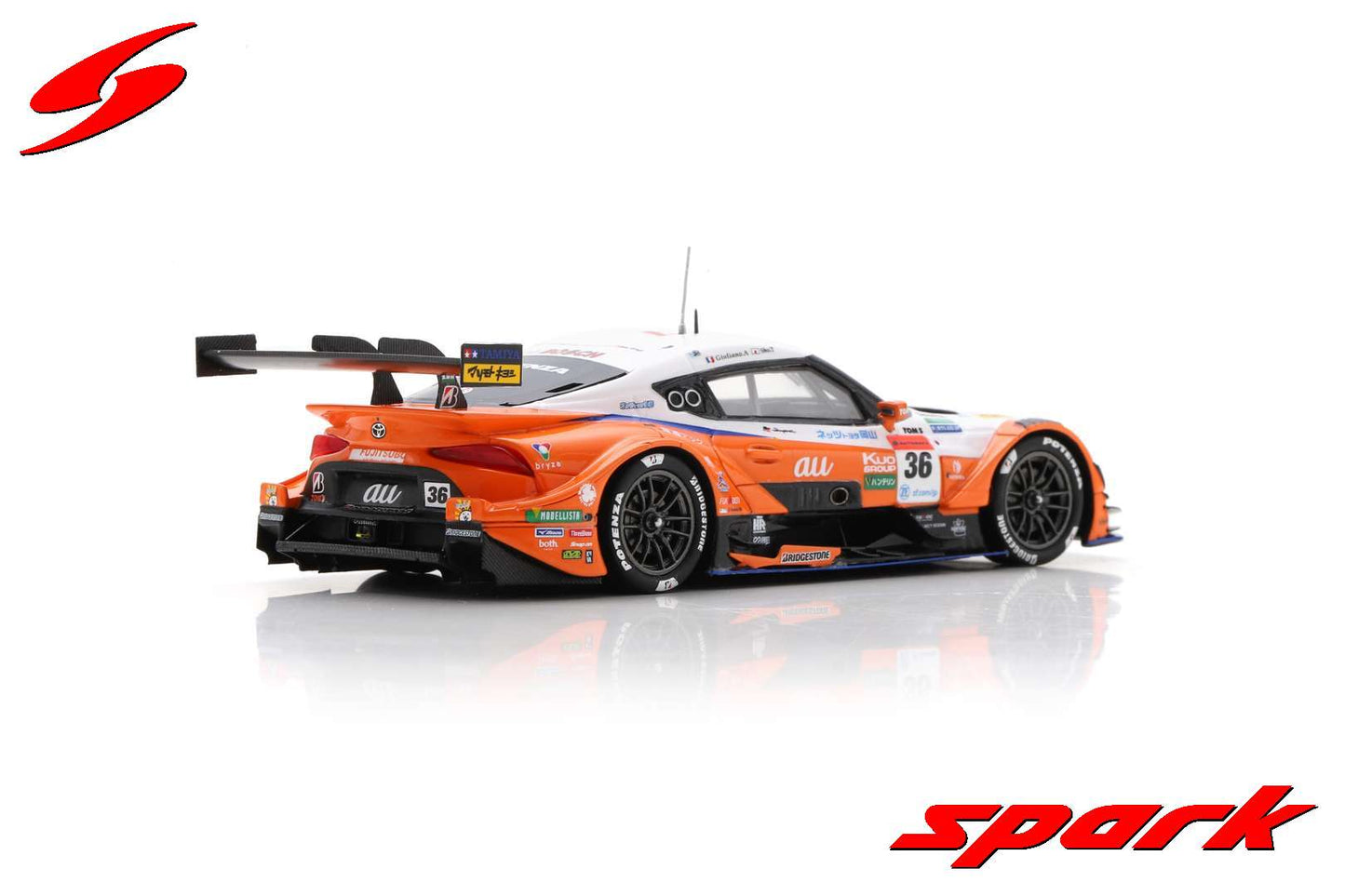 Spark 1:43 au TOM S Toyota GR Supra No.36 TGR TEAM au TOM S GT500 SUPER GT 2022 Sho Tsuboi - Giuliano Alesi SGT030