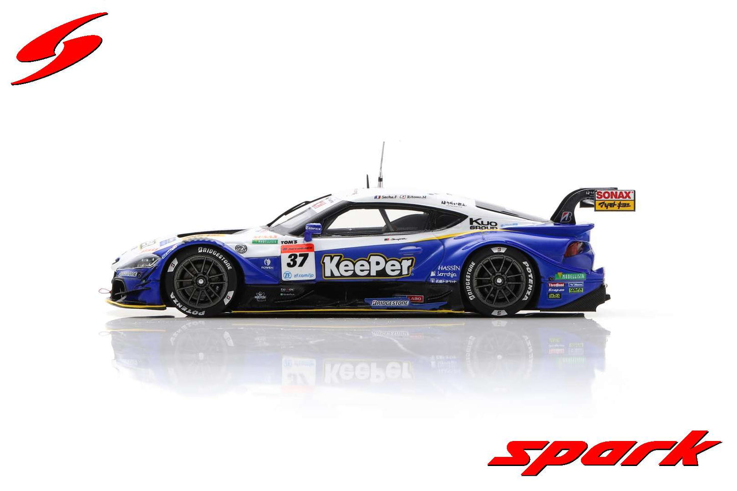 Spark 1:43 KeePer TOM S Toyota GR Supra No.37 TGR TEAM KeePer TOM S GT500 SUPER GT 2022 Sacha Fenestraz - Ritomo Miyata SGT031