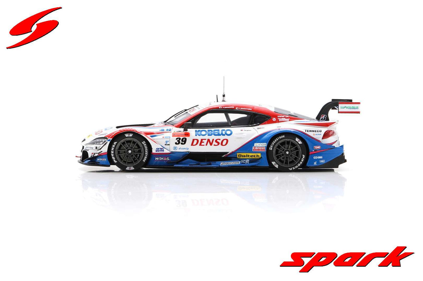 Spark 1:43 DENSO KOBELCO SARD Toyota GR Supra No.39 TGR TEAM SARD SUPER GT GT500 2022 Yuhi Sekiguchi - Yuichi Nakayama SGT033
