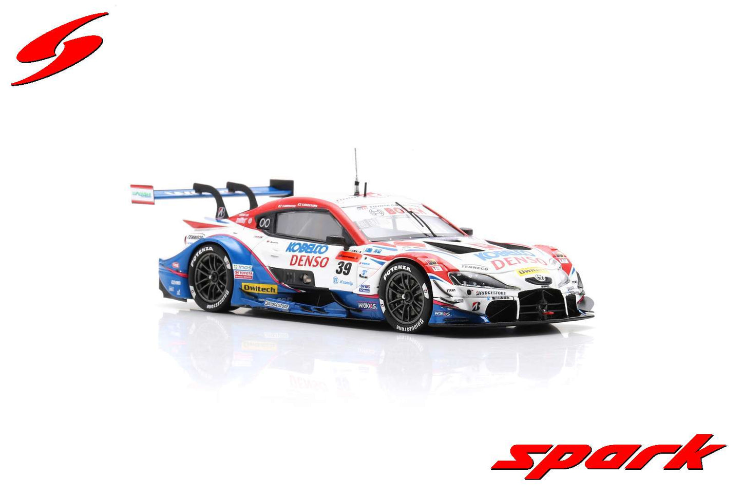 Spark 1:43 DENSO KOBELCO SARD Toyota GR Supra No.39 TGR TEAM SARD SUPER GT GT500 2022 Yuhi Sekiguchi - Yuichi Nakayama SGT033