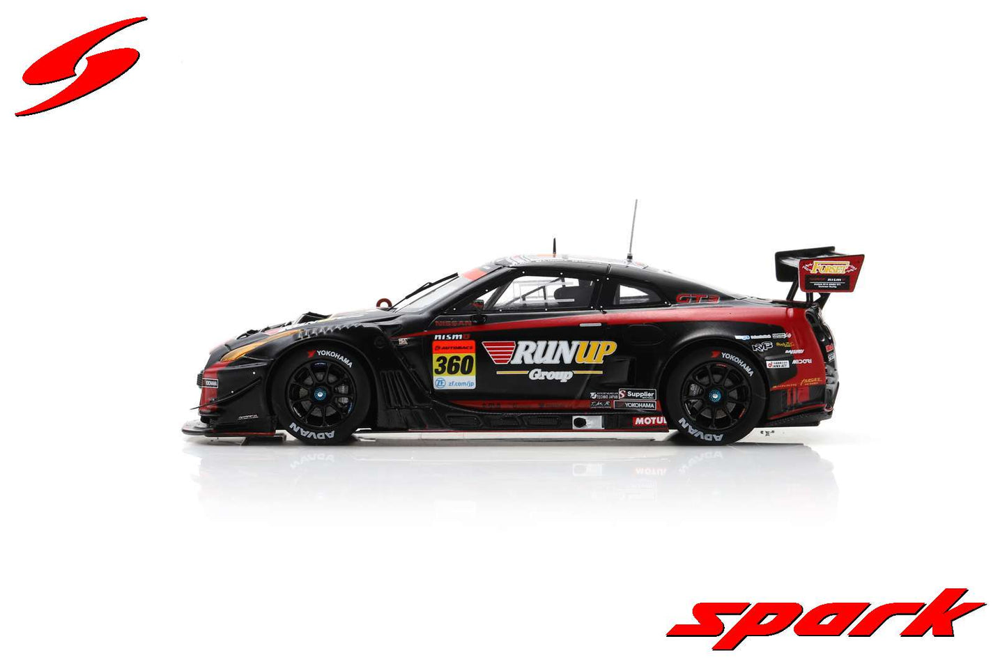 Spark 1:43 RUNUP RIVAUX Nissan GT-R No.360 TOMEI SPORTS GT300 SUPER GT 2022 Takayuki Aoki - Atsushi Tanaka SGT036