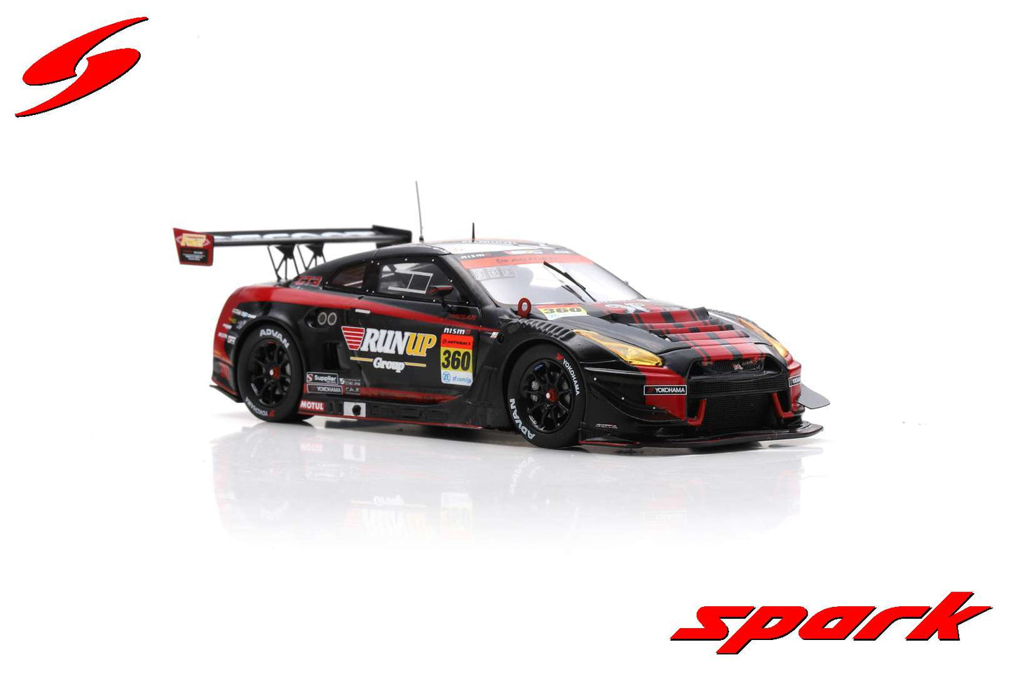 Spark 1:43 RUNUP RIVAUX Nissan GT-R No.360 TOMEI SPORTS GT300 SUPER GT 2022 Takayuki Aoki - Atsushi Tanaka SGT036