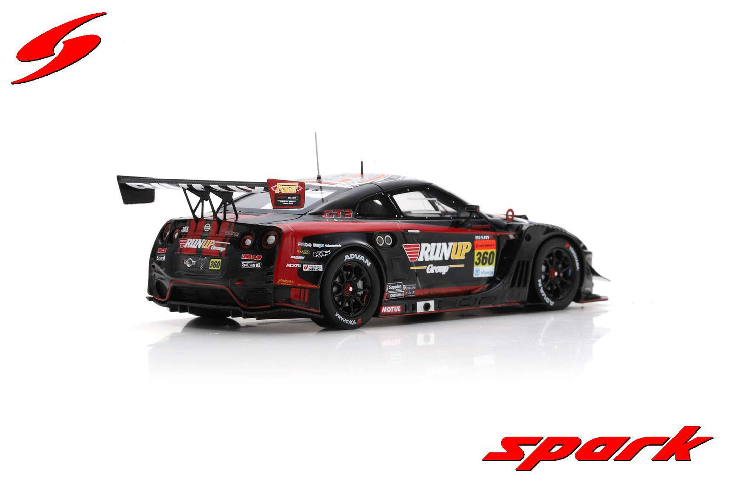 Spark 1:43 RUNUP RIVAUX Nissan GT-R No.360 TOMEI SPORTS GT300 SUPER GT 2022 Takayuki Aoki - Atsushi Tanaka SGT036