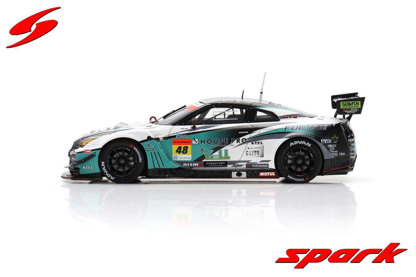 Spark 1:43 Shokumou K s Frontier Nissan GT-R No.48 NILZZ Racing GT300 SUPER GT 2022 Taiyo Ida - Yuki Tanaka SGT043