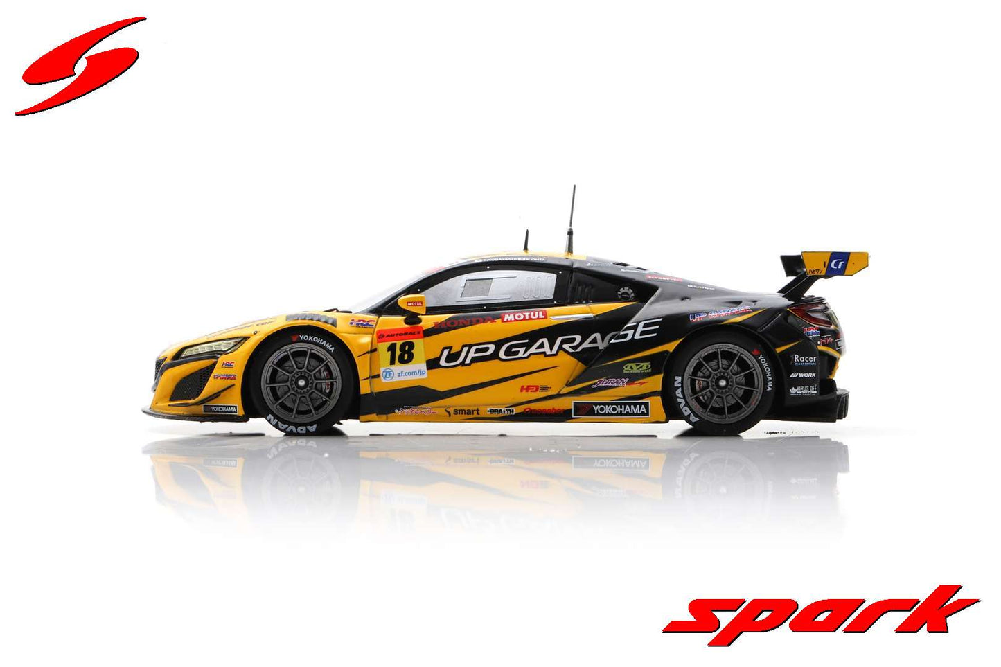 Spark 1:43 UPGARAGE Honda NSX GT3 No.18 TEAM UPGARAGE GT300 SUPER GT 2022 Takashi Kobayashi - Kakunoshin Ohta SGT045