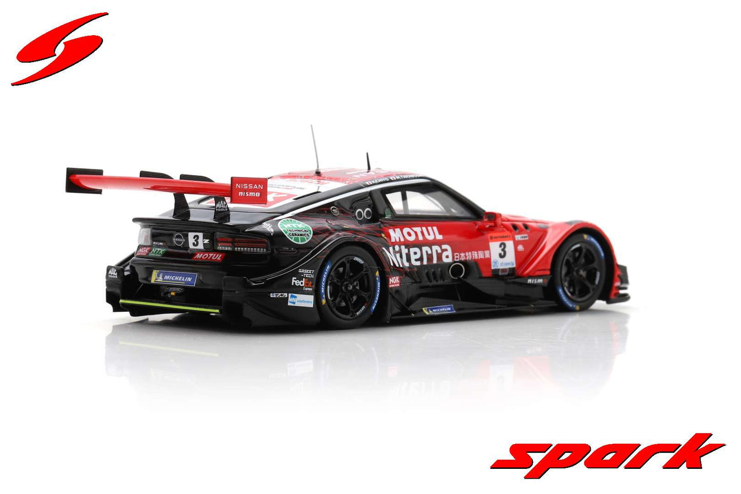 Spark 1:43 Niterra MOTUL Z No.3 NDDP RACING Nissan Z GT500 SUPER GT 2023 Katsumasa Chiyo - Mitsunori Takaboshi SGT052