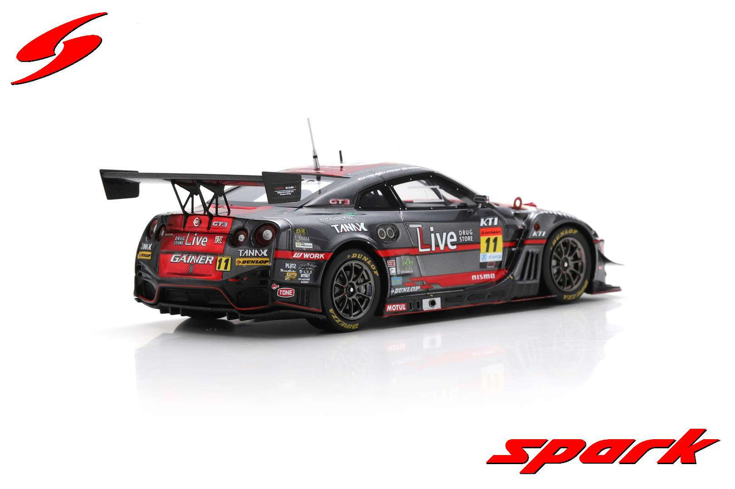 Spark 1:43 GAINER TANAX Nissan GT-R No.11 GAINER GT300 SUPER GT 2023 Ryuichiro Tomita - Keishi Ishikawa - Yusuke Shiotsu SGT072