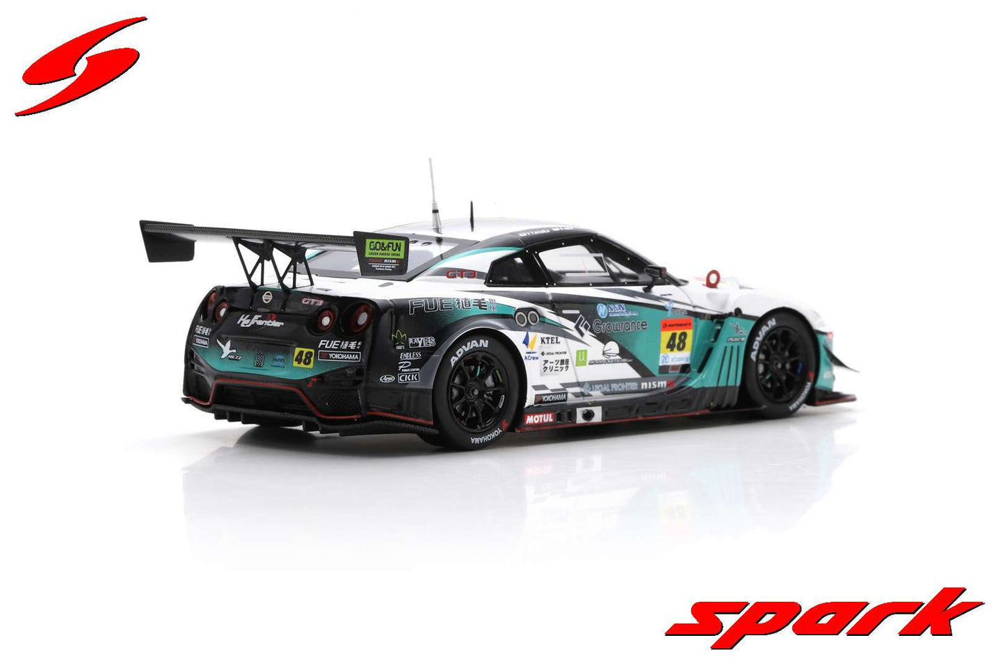 Spark 1:43 Shokumou K s Frontier Nissan GT-R No.48 NILZZ Racing GT300 SUPER GT 2023 Taiyo Ida - Yuki Tanaka - Takumi Sanada SGT080