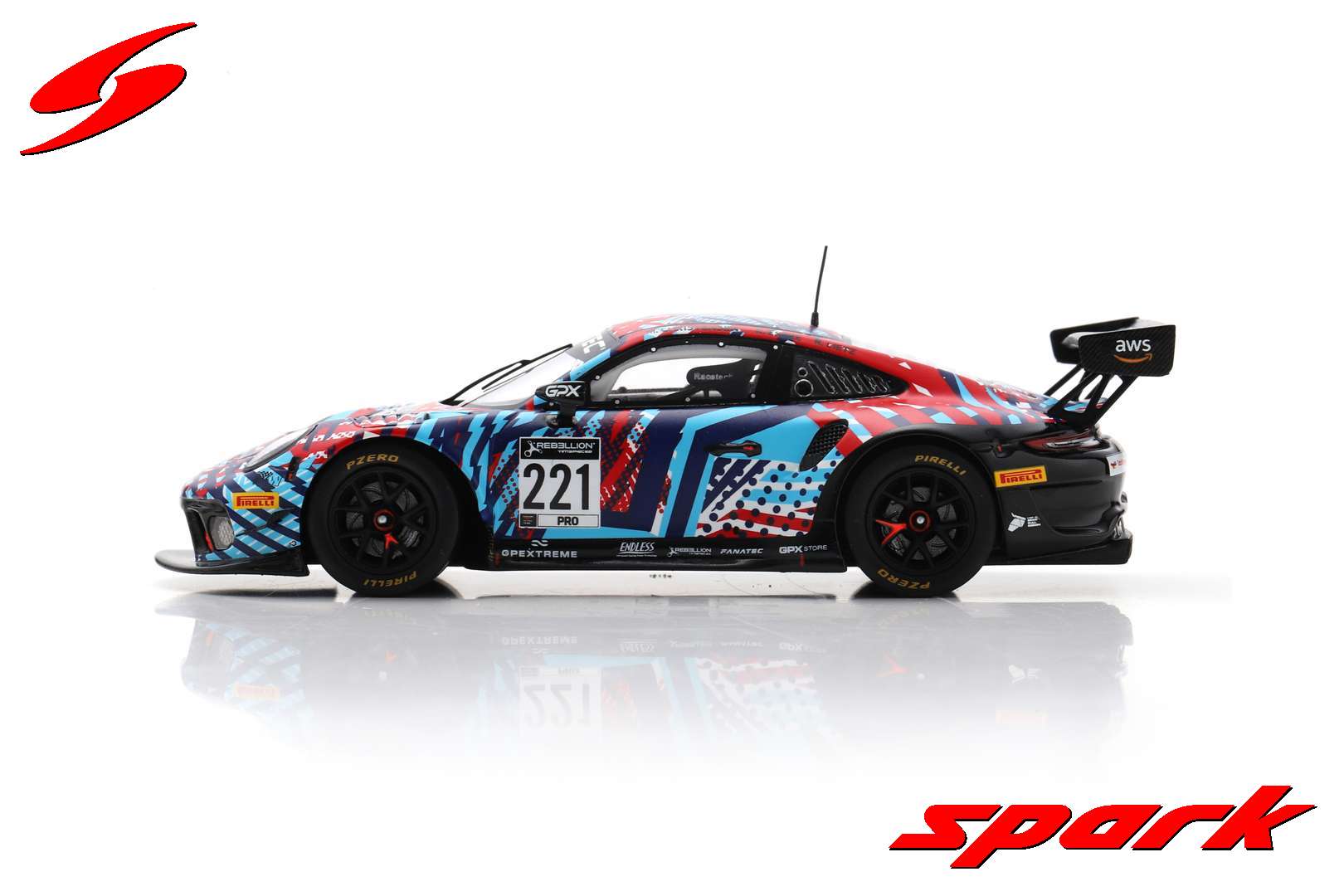 Spark US096 Porsche 911 GT3 R No.911 Park Place Motorsports 3rd California 8H 2019 M. Jaminet - S. Müller - R. Dumas Limited 300 Spark US096 Porsche 911 GT3 R No.911 Park Place Motorsports 3rd California 8H 2019 M. Jaminet - S. Müller - R. Dumas Limited 300