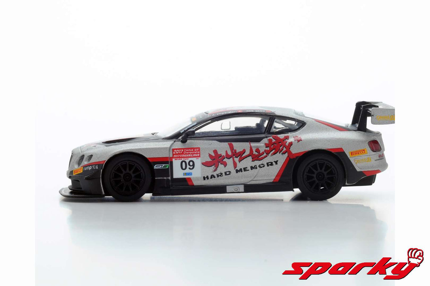 Spark 1:64 Bentley Continental GT3 #09 China GT Championship 2017 Hard Memory Bentley Team Absolute H.Geng - A.Imperatori Y106