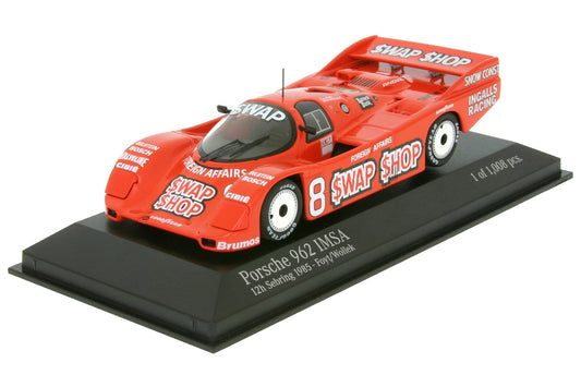 Minichamps 1:43 Porsche 962 IMSA Swap Shop #8 Winner 12h Sebring 1985 Foyt/Wollek 400856508