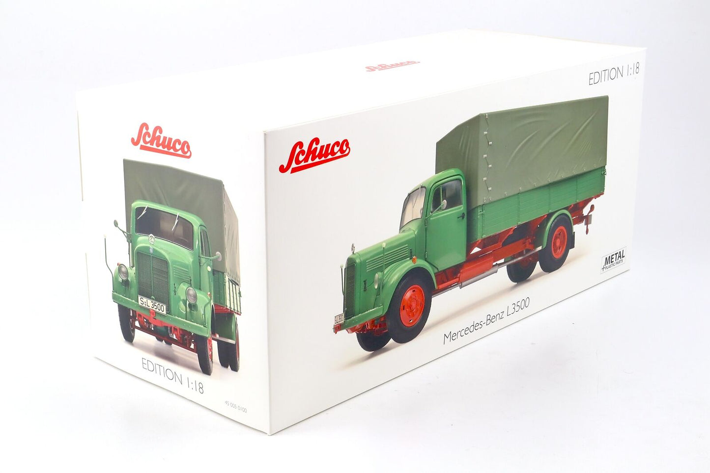 Schuco 1:18 Mercedes-Benz L3500 Truck Flatbed/Plane 450050100