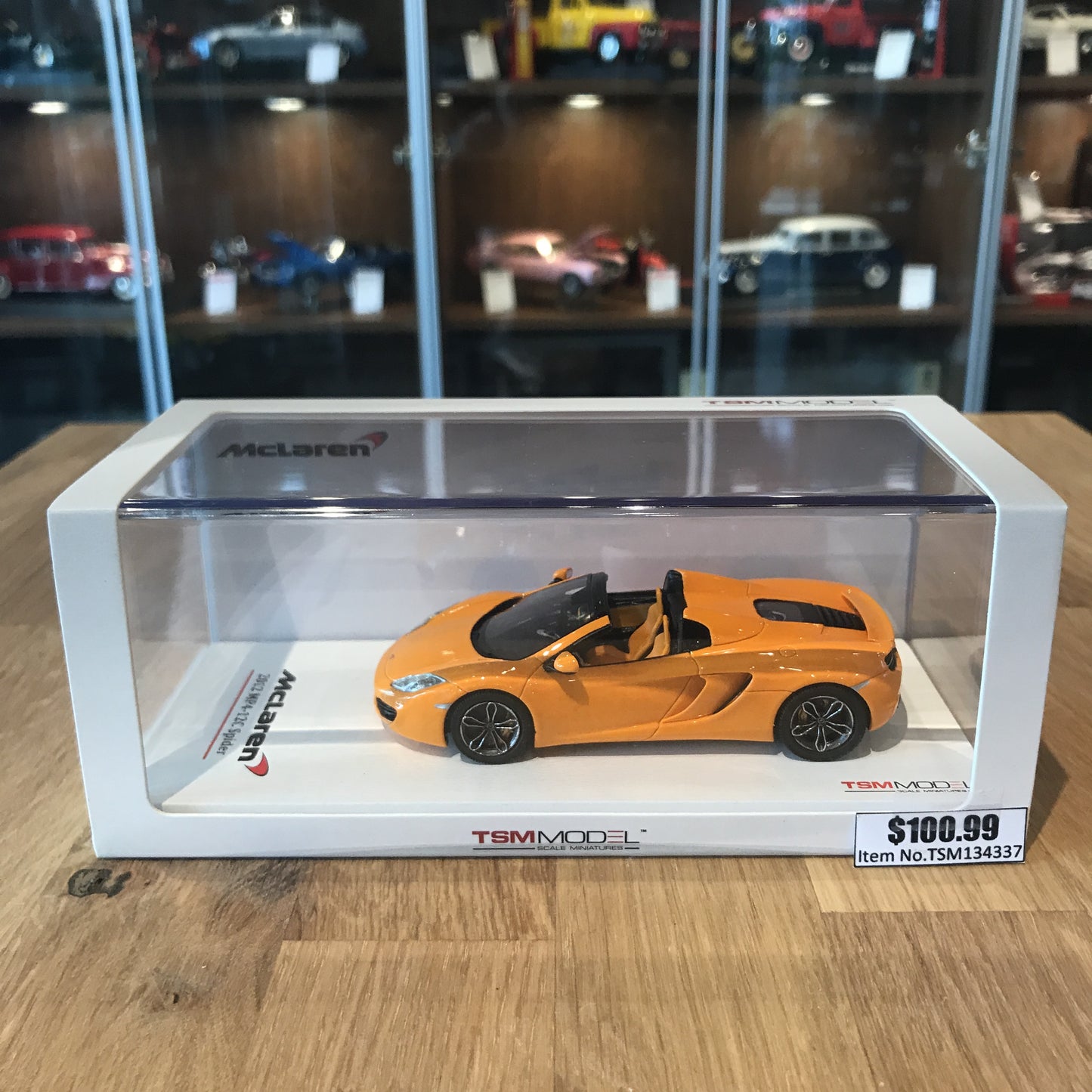 TSM 1:43 2013 McLaren MP4-12C Spider RHD Orange TSM134337