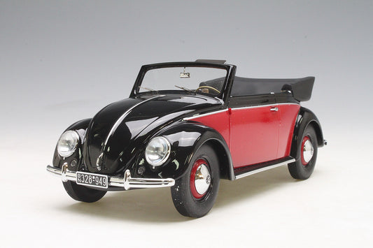 Minichamps 1:18 Volkswagen Beetle 1200 Cabriolet 1949 Black/Red 107054132