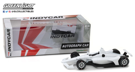 GreenLight 1:18 IndyCar Series 2018 White Autograph IndyCar (New Dallara Universal Aero Kit Tooling) 11034