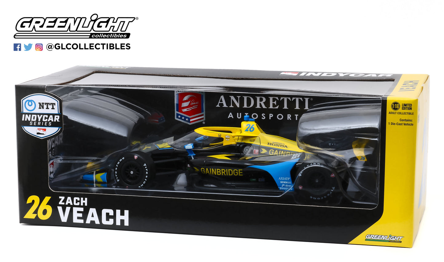 GreenLight 1:18 2020 NTT IndyCar Series - #26 Zach Veach / Andretti Autosport, Gainbridge 11076