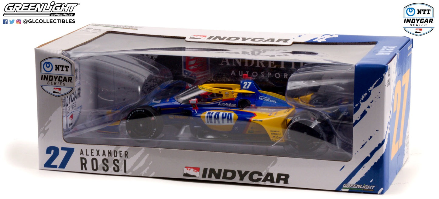 GreenLight 1:18 2021 NTT IndyCar Series - #27 Alexander Rossi / Andretti Autosport, NAPA AUTO PARTS 11110