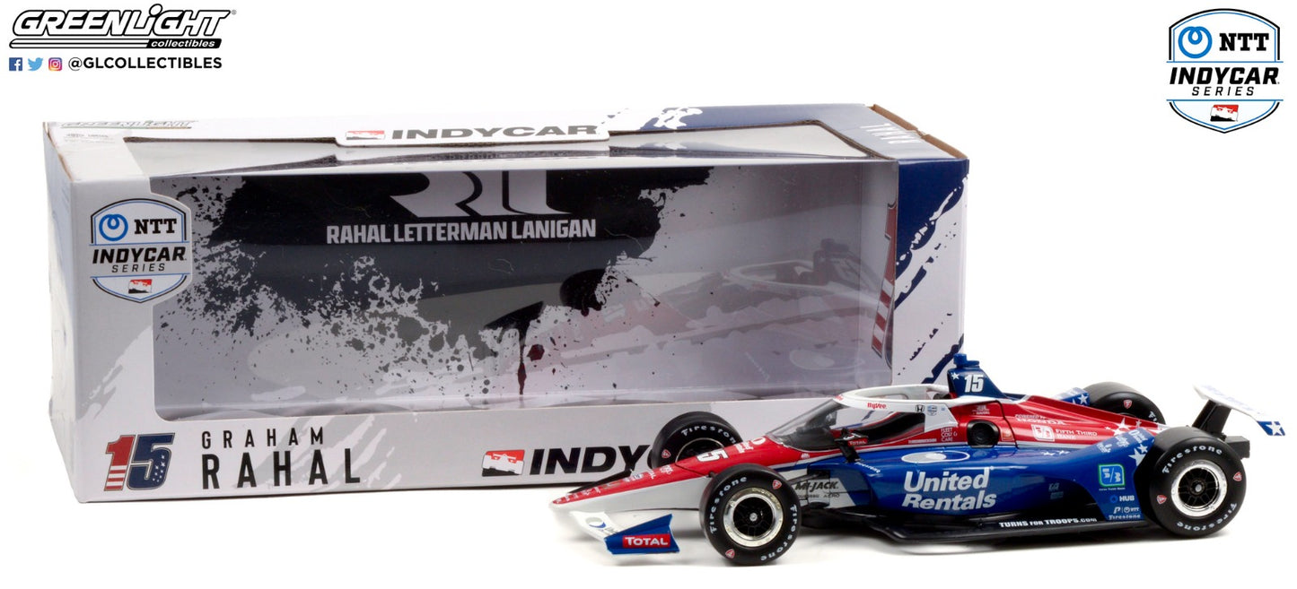 GreenLight 1:18 2021 NTT IndyCar Series - #15 Graham Rahal / Rahal Letterman Lanigan Racing, United Rentals 11114