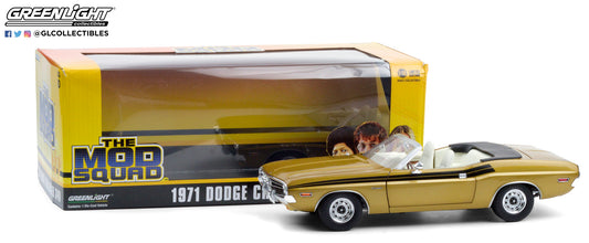 GreenLight 1:18 The Mod Squad (1968-73 TV Series) - 1971 Dodge Challenger 340 Convertible - Gold 13566