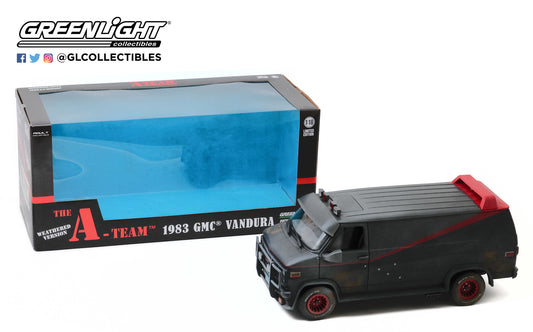 GreenLight 1:18 The A-Team (1983-87 TV Series) - 1983 GMC Vandura (Weathered Version with Bullet Holes) 13567
