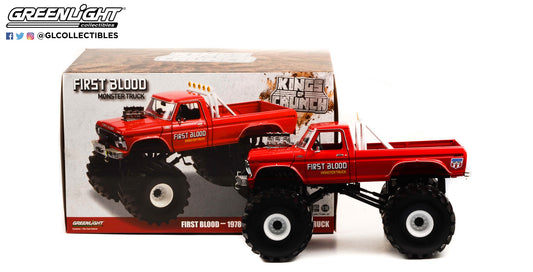 GreenLight 1:18 Kings of Crunch - First Blood - 1978 Ford F-250 Monster Truck with 66-Inch Tires 13608