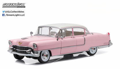 GreenLight 1:18 1955 Cadillac Fleetwood Series 60 - Pink with White Roof 13648