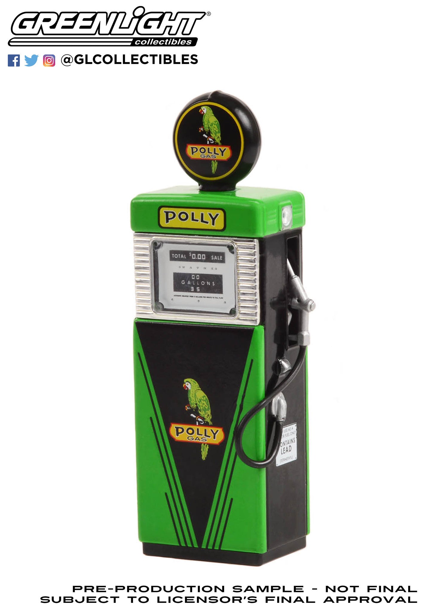 GreenLight 1:18 Vintage Gas Pumps Series 13 - 1951 Wayne 505 Gas Pump Polly Gas 14130-B
