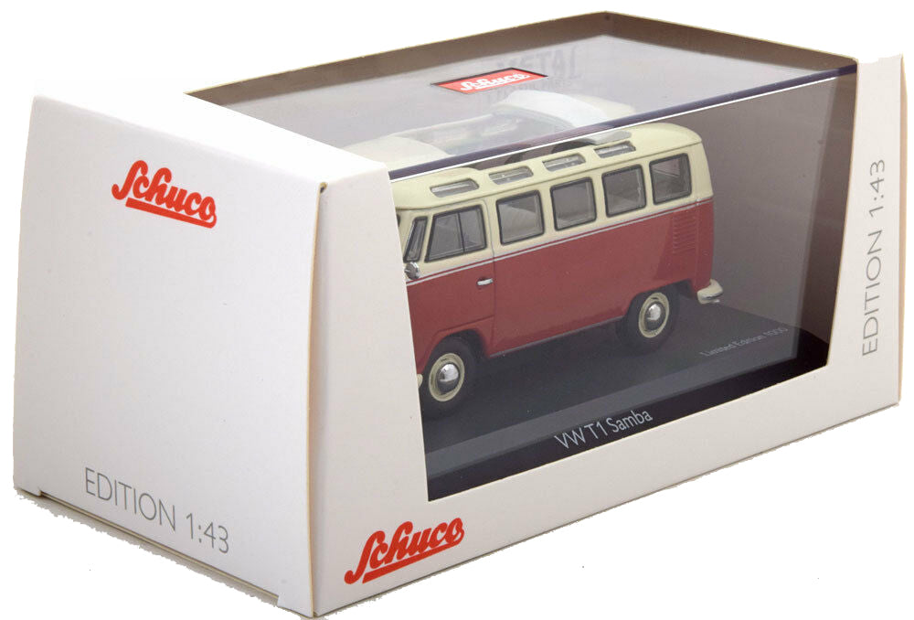 Schuco 1/43 Volkswagen T1b Samba red-beige 450374300