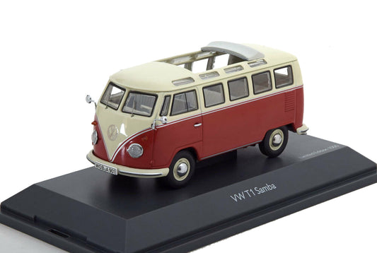 Schuco 1/43 Volkswagen T1b Samba red-beige 450374300