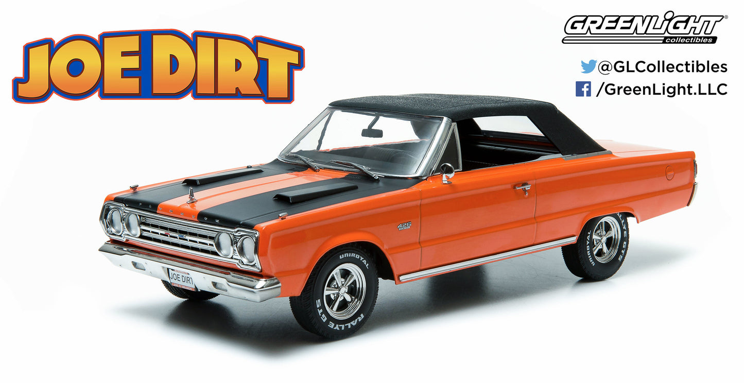 GreenLight 1:18 1967 Plymouth Belvedere GTX "Joe Dirt" Movie Orange 19006