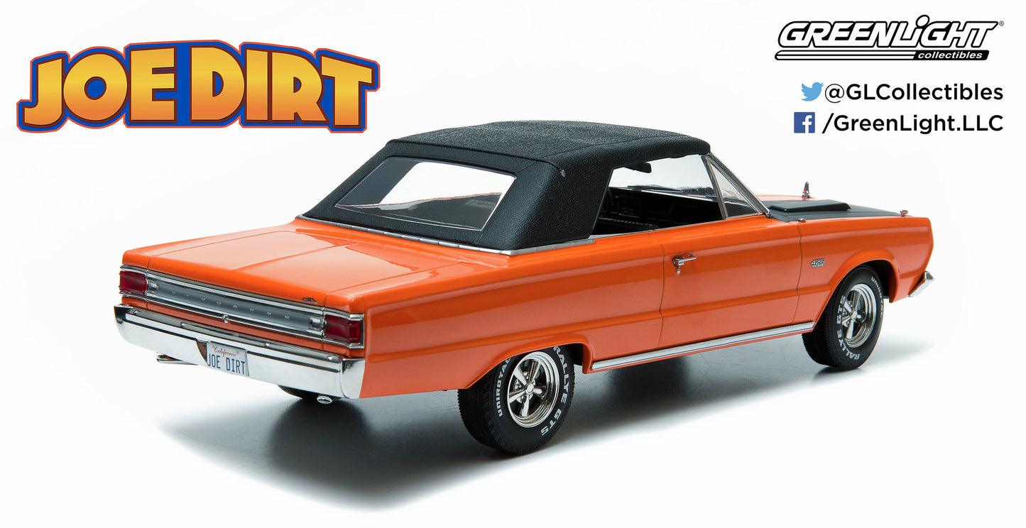 GreenLight 1:18 1967 Plymouth Belvedere GTX "Joe Dirt" Movie Orange 19006