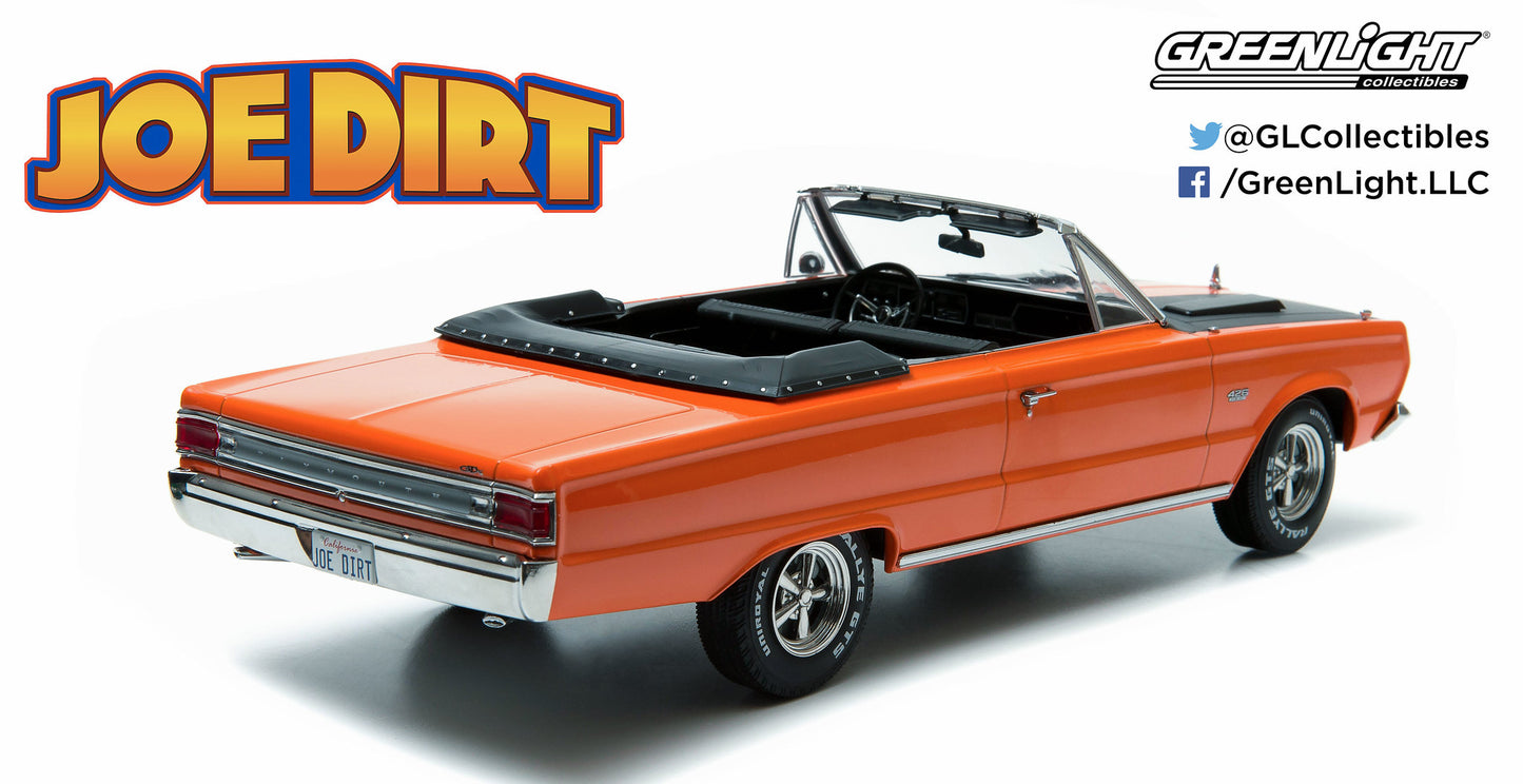 GreenLight 1:18 1967 Plymouth Belvedere GTX "Joe Dirt" Movie Orange 19006