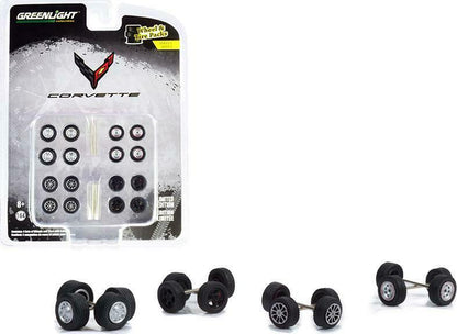 GreenLight 1:64 Auto Body Shop - Wheel & Tire Packs Series 5 - Chevrolet Corvette 16090-A