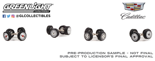 GreenLight 1:64 Auto Body Shop - Wheel & Tire Packs Series 7 - Cadillac Solid Pack 16170-B