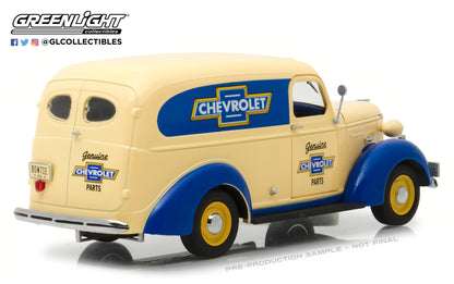 GreenLight 1:24 Running on Empty - 1939 Chevrolet Panel Truck Genuine Chevrolet Parts 18242