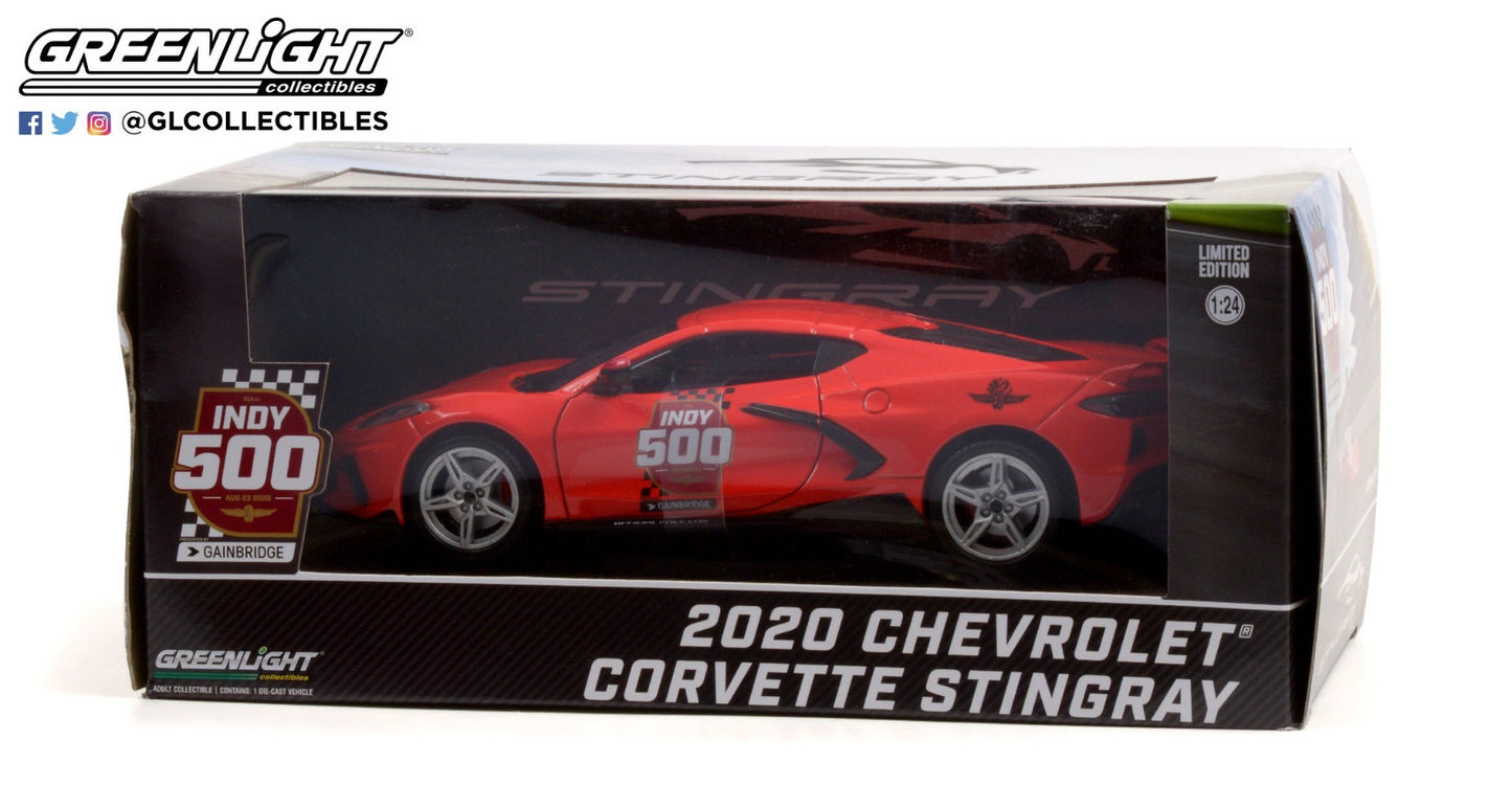 GreenLight 1:24 2020 Chevrolet Corvette C8 Stingray Coupe - 104th Running of the Indianapolis 500 Official Pace Car 18258