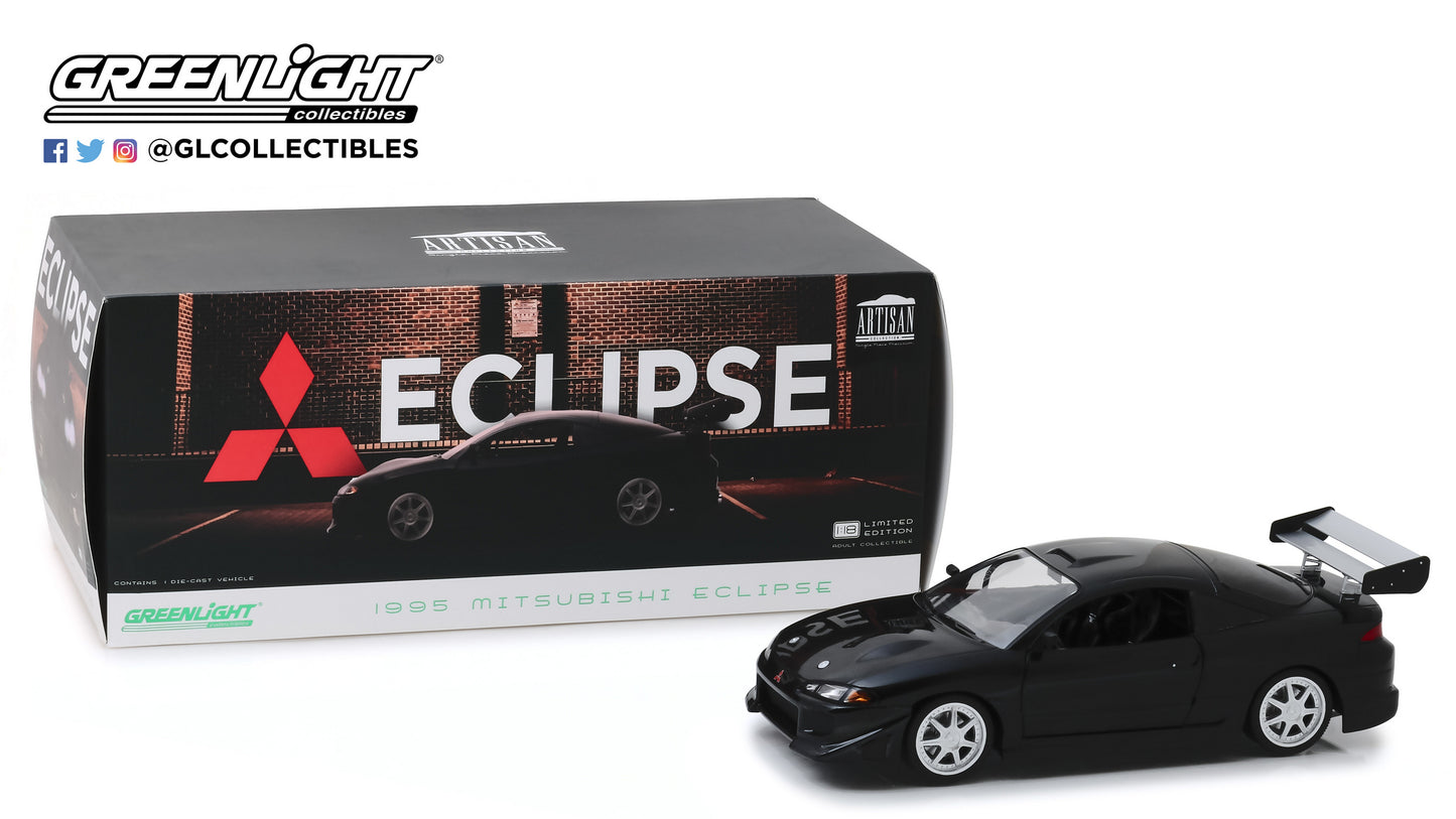 GreenLight 1/18 Artisan Collection - 1995 Mitsubishi Eclipse - Black 19040