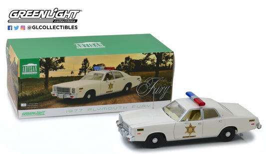 GreenLight 1:18 Artisan Collection - 1977 Plymouth Fury - Hazzard County Sheriff 19055