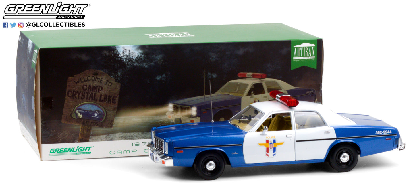 GreenLight 1:18 Artisan Collection - 1978 Dodge Monaco - Crystal Lake Police 19068