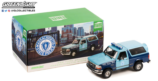 GreenLight 1:18 Artisan Collection - 1996 Ford Bronco XLT - Massachusetts State Police 19120