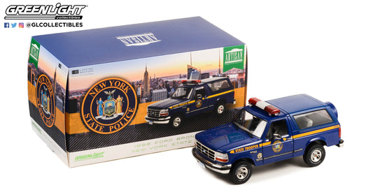 GreenLight 1:18 Artisan Collection - 1996 Ford Bronco XLT - New York State Police 19121