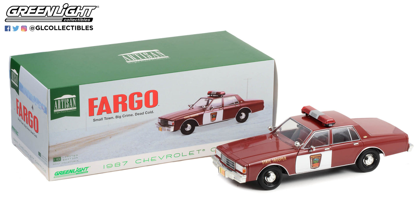 GreenLight 1:18 Artisan Collection - Fargo (1996) - 1987 Chevrolet Caprice - Minnesota State Trooper 19125