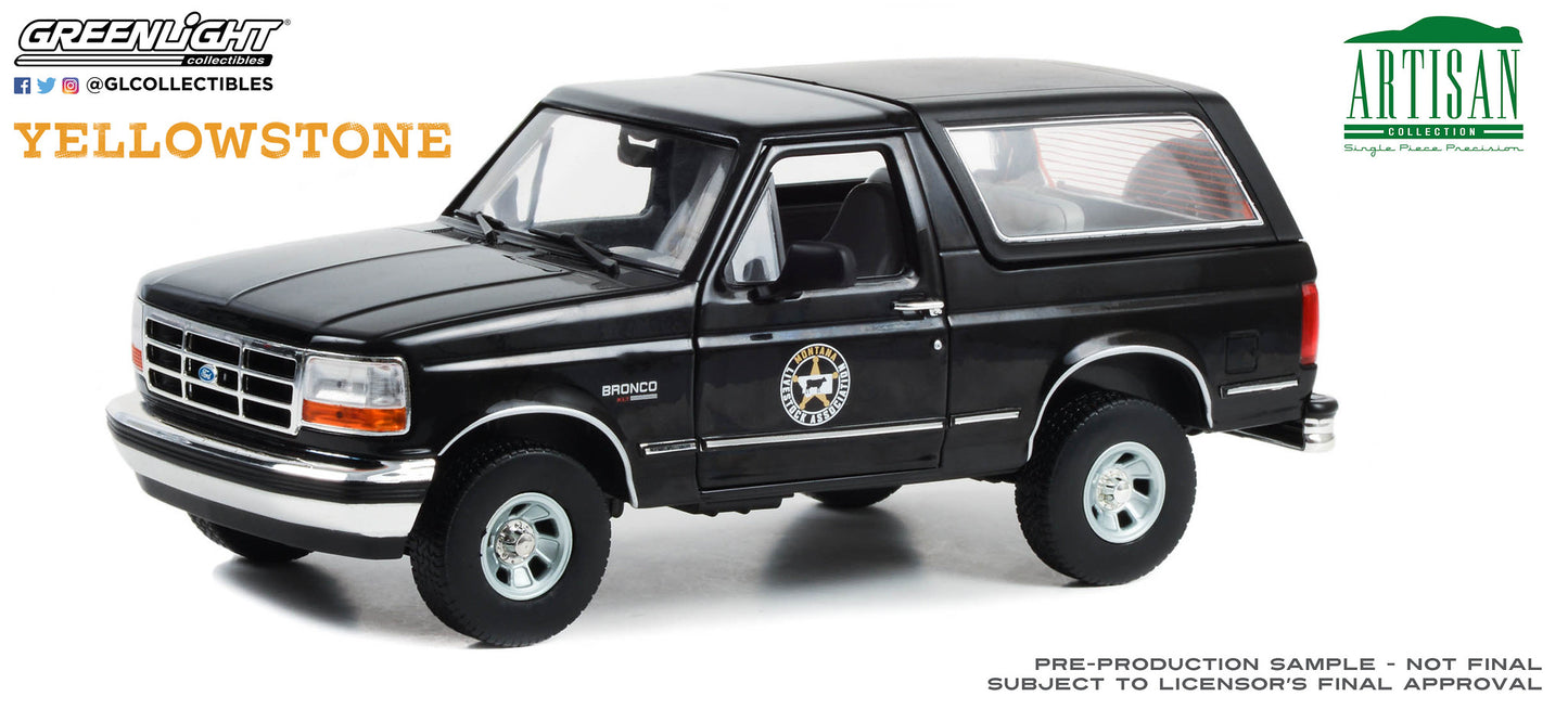 GreenLight 1:18 Artisan Collection - Yellowstone (2018-Current TV Series) - 1992 Ford Bronco - Montana Livestock Association 19130