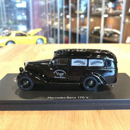 Schuco 1:43 Mercedes Benz 170V "Bestattungswagen" Hearse Black 450881300