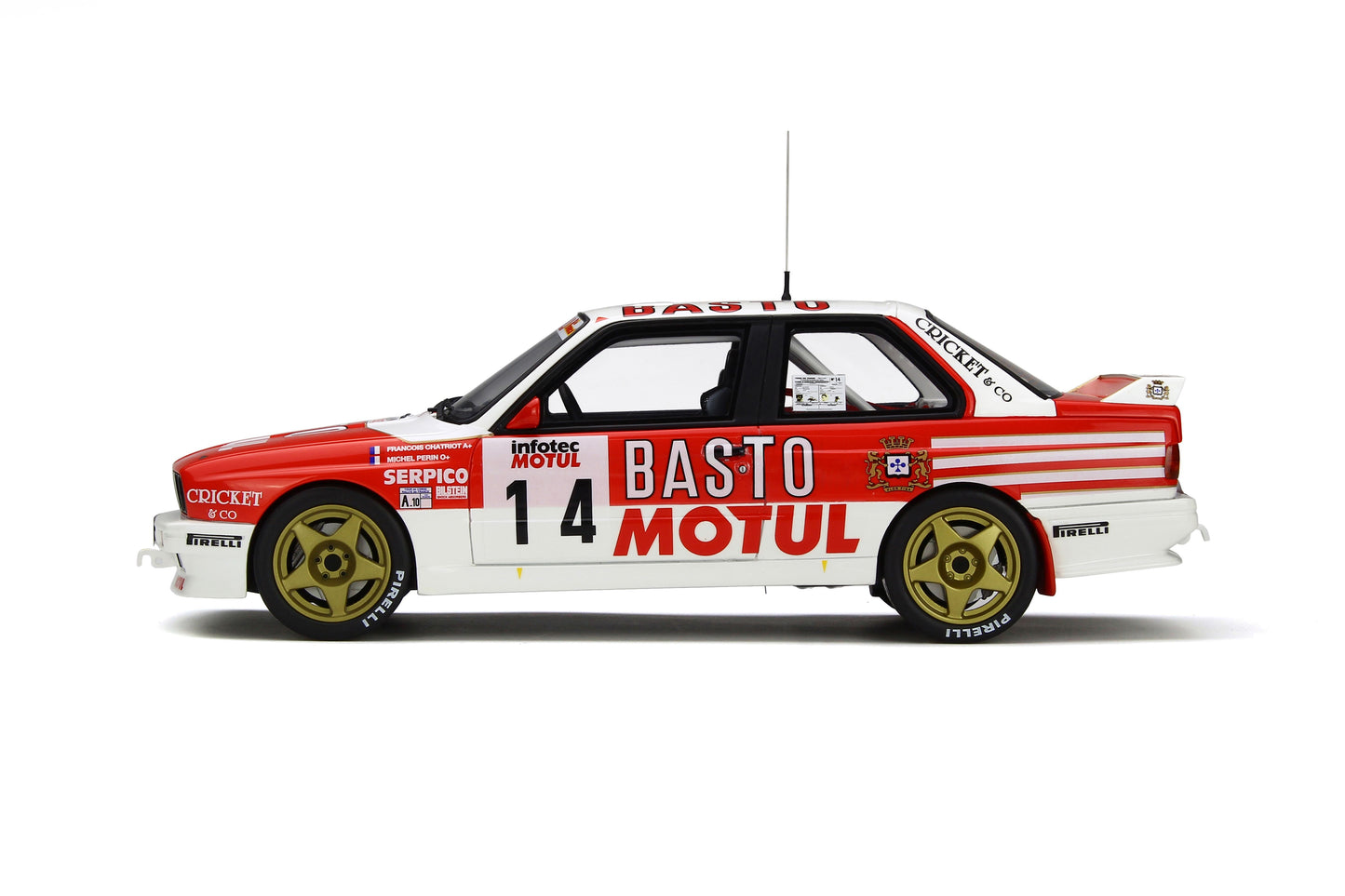 OTTO 1:18 BMW M3 E30 car #14 Tour de Corse 1989 Resin Model Car OT669